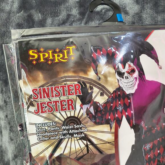 Sinister Jester Halloween Kids Costume XL 12-14 - Picture 3 of 3